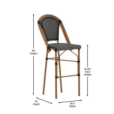 Image showing  Bordeaux Commercial Grade Stackable Indoor/Outdoor French Bistro 30 in. High Bar Height Stool
