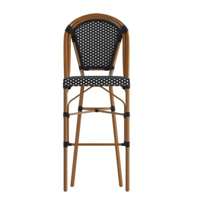 Image showing 9 th Flash Furniture Bordeaux Commercial Grade Stackable Indoor/Outdoor French Bistro 30 in. High Bar Height Stool
