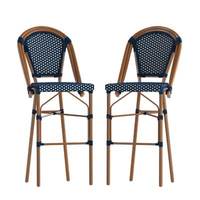 Image showing  Bordeaux Set of 2 Commercial Grade Stackable Indoor/Outdoor French Bistro 30 in. High Bar Height Stools