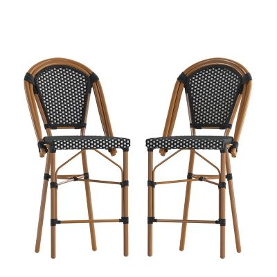 Image showing  Bordeaux Set of 2 Commercial Grade Stackable Indoor/Outdoor French Bistro 26 in. High Counter Height Stools