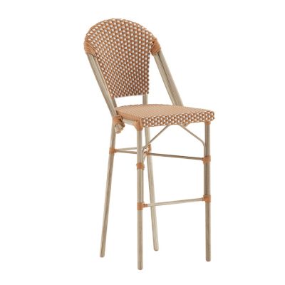 Image showing  Lourdes Commercial Grade Stackable Indoor/Outdoor French Bistro 3in. High Bar Height Stool