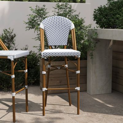 Image showing  Lourdes Commercial Grade Stackable Indoor/Outdoor French Bistro 30 in. High Bar Height Stool