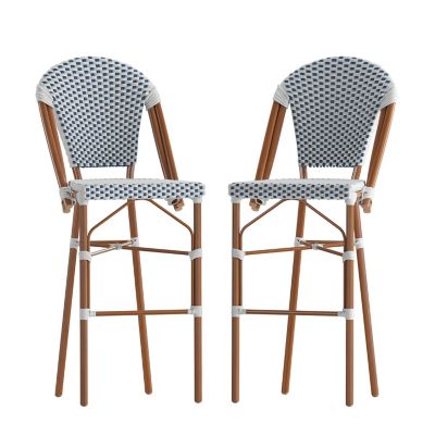 Image showing  Lourdes Set of 2 Commercial Grade Stackable Indoor/Outdoor French Bistro 30 in. High Bar Height Stools