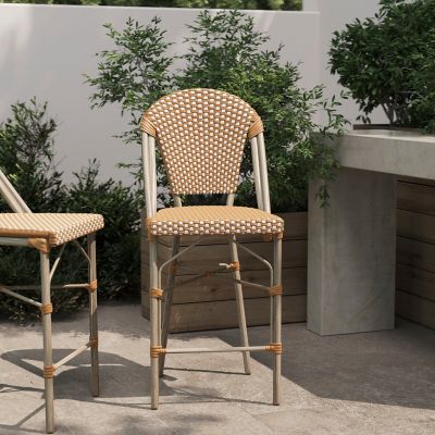 Image showing  Lourdes Commercial Grade Stackable Indoor/Outdoor French Bistro 26 in. High Counter Height Stool