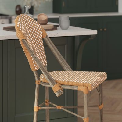 Image showing  Lourdes Commercial Grade Stackable Indoor/Outdoor French Bistro 26 in. High Counter Height Stool