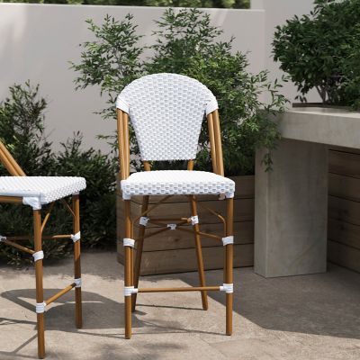 Image showing  Lourdes Commercial Grade Stackable Indoor/Outdoor French Bistro 26 in. High Counter Height Stool
