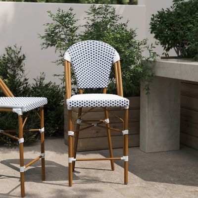 Image showing  Lourdes Commercial Grade Stackable Indoor/Outdoor French Bistro 26 in. High Counter Height Stool