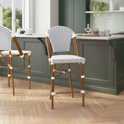 Image showing  Lourdes Commercial Grade Stackable Indoor/Outdoor French Bistro 26 in. High Counter Height Stool