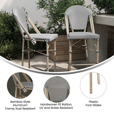 Image showing  Marseille Stackable Indoor/Outdoor French Bistro 26 in. High Counter Height Stool, Commercial Grade