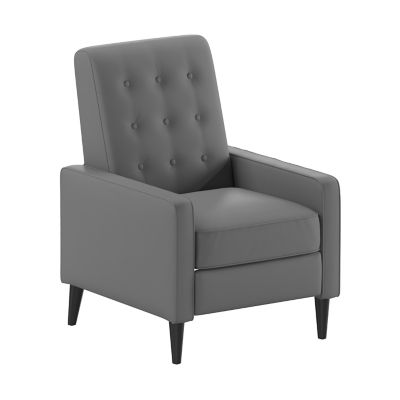 Image showing  Ezra Mid-Century Modern Upholstered Button Tufted Pushback Recliner for Residential & Commercial Use