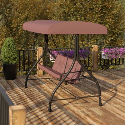 Image showing  3-Person Tellis Outdoor Steel Converting Patio Swing Canopy Hammock with Cushions, 800 lb. Capacity