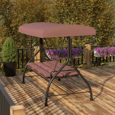 Image showing  3-Person Tellis Outdoor Steel Converting Patio Swing Canopy Hammock with Cushions, 800 lb. Capacity