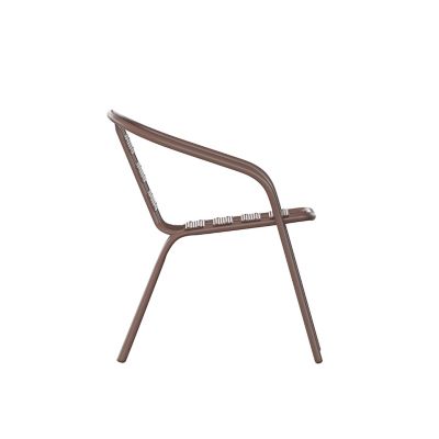 Image showing 6 th Flash Furniture Lila Metal Restaurant Stack Chair with Aluminum Slats