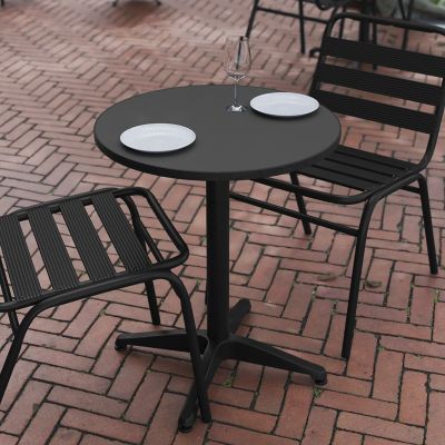 Image showing  Mellie 23.5 in. Round Aluminum Indoor-Outdoor Table with Base