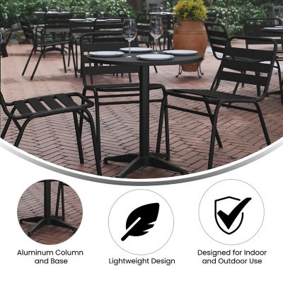 Image showing  Mellie 27.5 in. Round Aluminum Indoor-Outdoor Table with Base