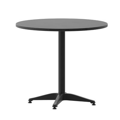Flash Furniture Mellie 31.5 in. Round Aluminum Indoor-Outdoor Table with Base