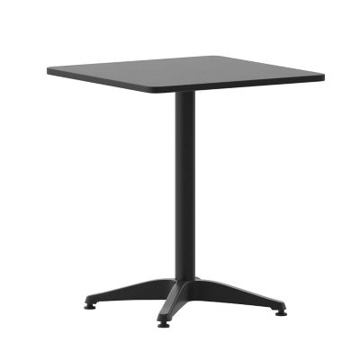 Flash Furniture Mellie 23.5 in. Square Aluminum Indoor-Outdoor Table with Base