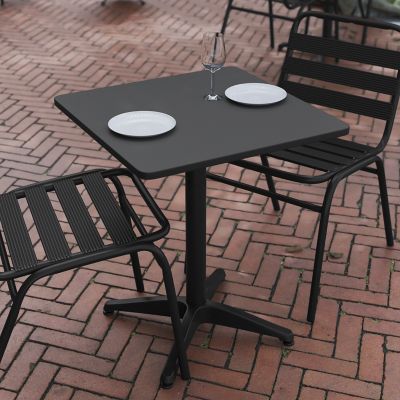 Image showing  Mellie 23.5 in. Square Aluminum Indoor-Outdoor Table with Base