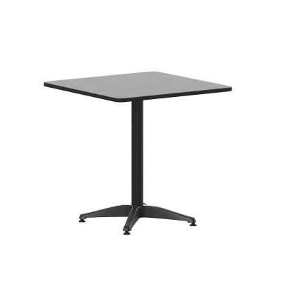Flash Furniture Mellie 27.5 in. Square Aluminum Indoor-Outdoor Table with Base