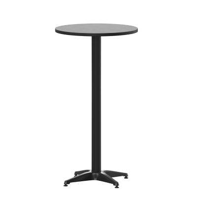 Image showing  23.25 in. Round Aluminum Indoor-Outdoor Bar Height Table with Flip-Up Table