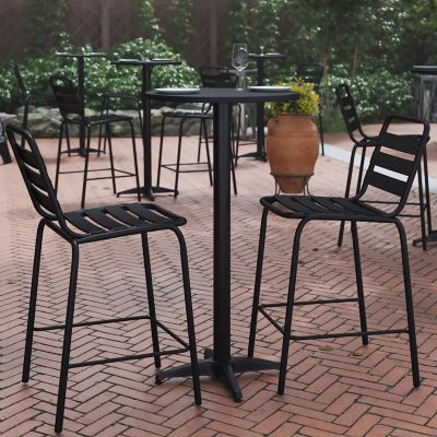 Image showing  Mellie 23.5 in. Round Aluminum Indoor-Outdoor Bar Height Table