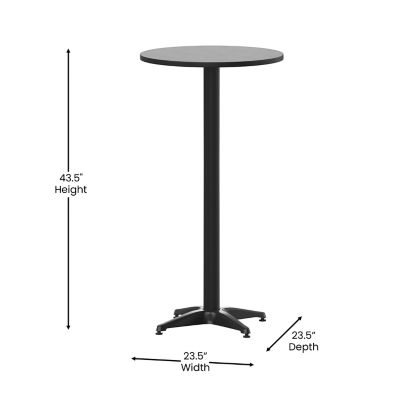 Image showing 5 th Flash Furniture Mellie 23.5 in. Round Aluminum Indoor-Outdoor Bar Height Table