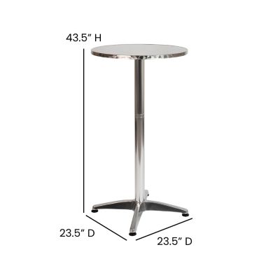 Image showing  Mellie 23.5 in. Round Aluminum Indoor-Outdoor Bar Height Table
