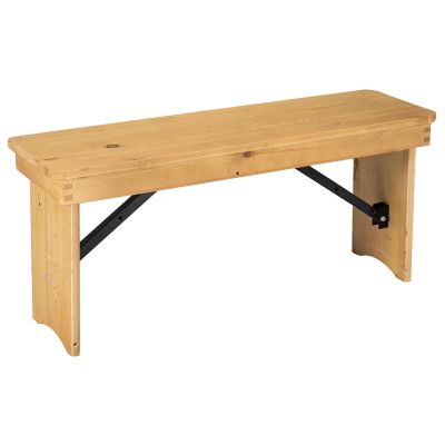 Image showing  HERCULES Series 40 in. x 12 in. Solid Pine Folding Farm Bench