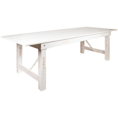 Image showing  HERCULES Series 9 ft. x 40 in. Rectangular Solid Pine Folding Farm Table