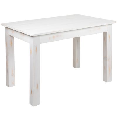 Image showing  46 in. x 30 in. Rectangular Solid Pine Farm Dining Table