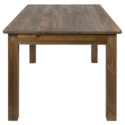 Image showing 5 th Flash Furniture 60 in. x 38 in. Rectangular Solid Pine Farm Dining Table