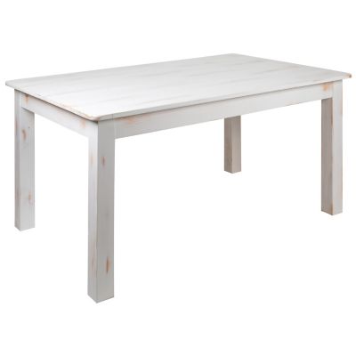 Image showing  60 in. x 38 in. Rectangular Solid Pine Farm Dining Table