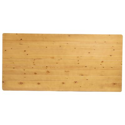 Image showing 9 th Flash Furniture 7 ft. x 40 in. HERCULES Series Solid Pine Rectangular Folding Farm Table for 8 People