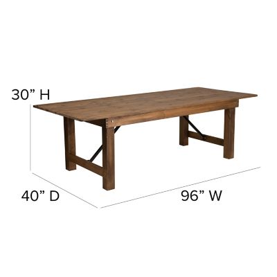 Image showing  HERCULES Series 8 ft. x 40 in. Solid Pine Folding Farm Table