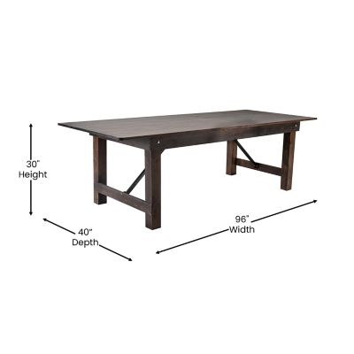 Image showing  HERCULES Series 8 ft. x 40 in. Solid Pine Folding Farm Table