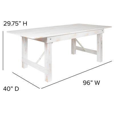 Image showing  HERCULES Series 8 ft. x 40 in. Solid Pine Folding Farm Table