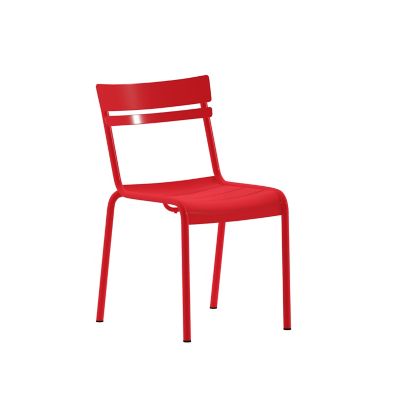 Flash Furniture Nash Commercial Grade Steel Stack Chair, Indoor-Outdoor Armless Chair with 2 Slat Back