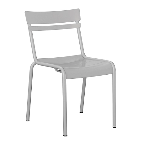 Flash Furniture Nash Commercial Grade Steel Stack Chair, Indoor-Outdoor Armless Chair with 2 Slat Back