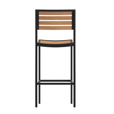 Image showing 6 th Flash Furniture Commercial Grade Outdoor All-Weather Bar Stool with Poly Resin Slats