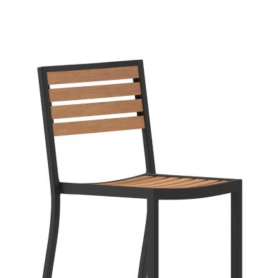 Image showing 7 th Flash Furniture Commercial Grade Outdoor All-Weather Bar Stool with Poly Resin Slats