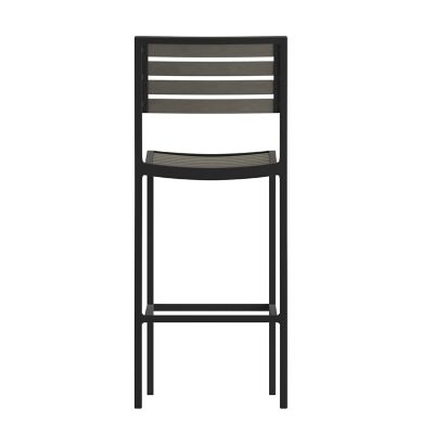 Image showing 6 th Flash Furniture Commercial Grade Outdoor All-Weather Bar Stool with Poly Resin Slats