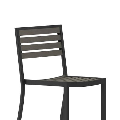 Image showing 7 th Flash Furniture Commercial Grade Outdoor All-Weather Bar Stool with Poly Resin Slats