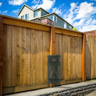 Image showing  11.5 Gal. Stainless Steel Freestanding or Mountable Pet Waste Trash Can with Lid