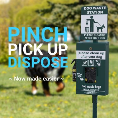 Image showing  Mini Pet Waste Station-Pull Out Waste Bag Dispenser-Hand Sanitizer Bottle