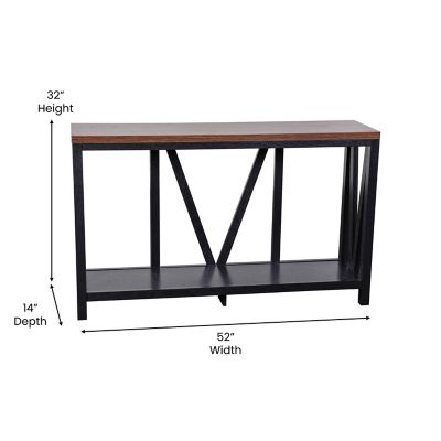 Image showing  Charlotte Modern 2-Tier Farmhouse Entryway Living Room Console Accent Table