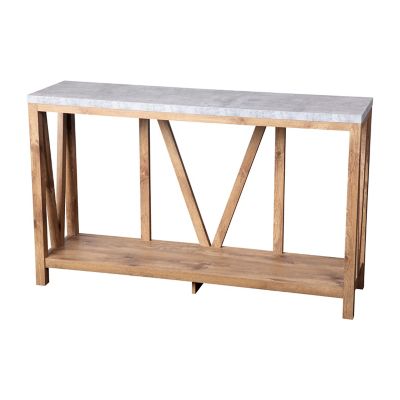Image showing  Charlotte Modern 2-Tier Farmhouse Entryway Living Room Console Accent Table