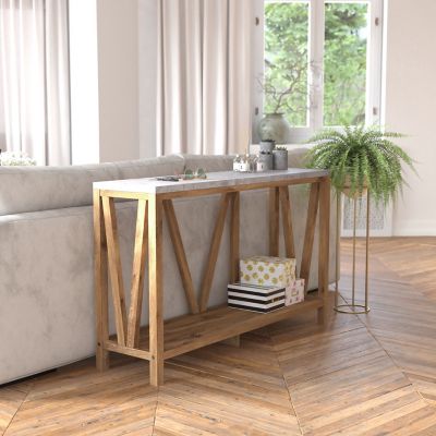 Image showing  Charlotte Modern 2-Tier Farmhouse Entryway Living Room Console Accent Table