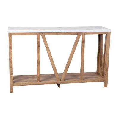 Image showing 6 th Flash Furniture Charlotte Modern 2-Tier Farmhouse Entryway Living Room Console Accent Table