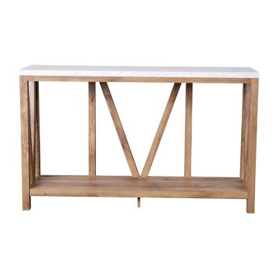 Image showing 9 th Flash Furniture Charlotte Modern 2-Tier Farmhouse Entryway Living Room Console Accent Table