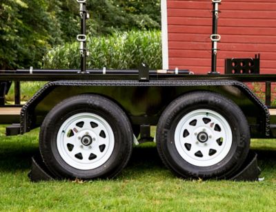 Image showing  7 in. x 10 in. x 8 in. Heavy-Duty Rubber Wheel Chock with Molded-In Handle/Chain Eye